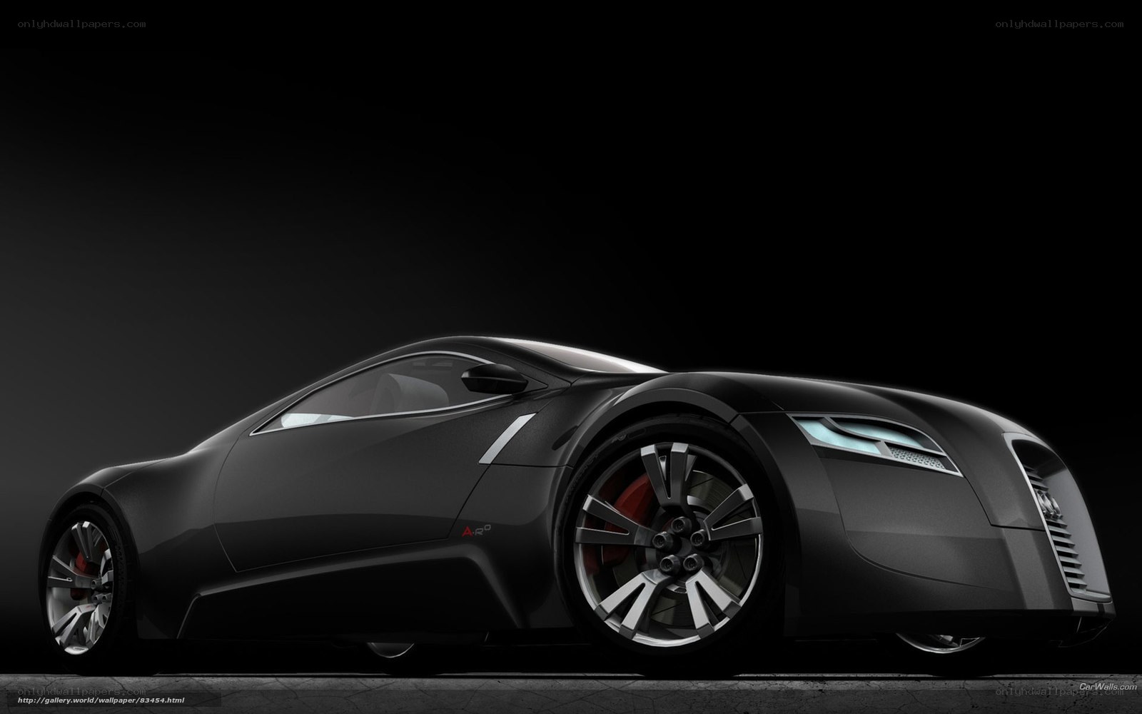 futuristic black sports car