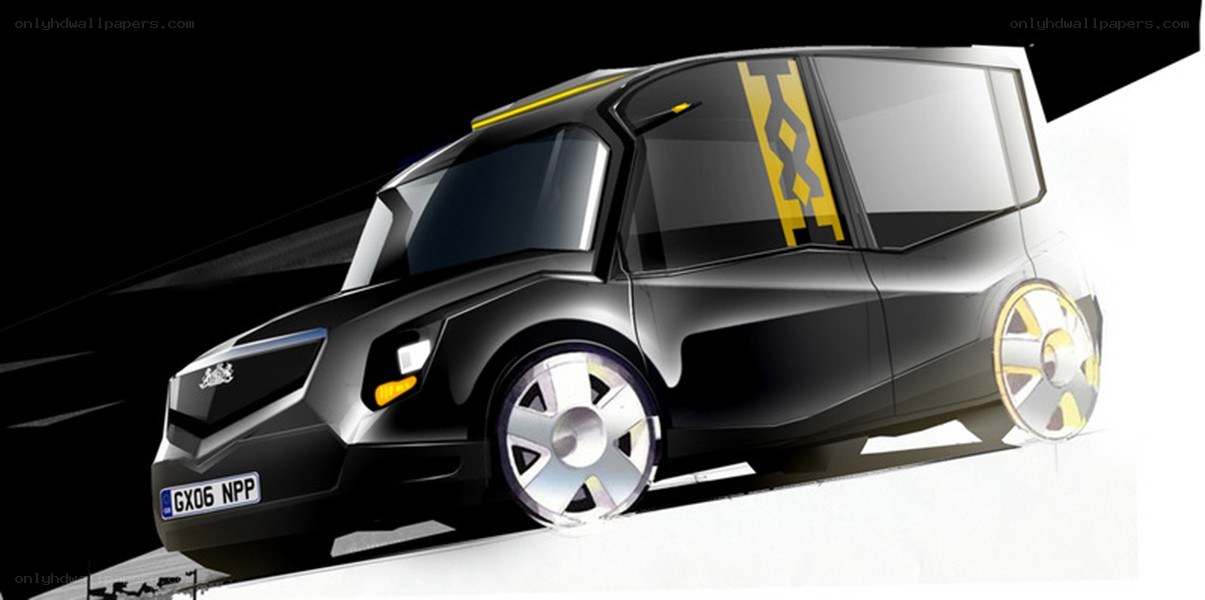 futuristic black taxi concept