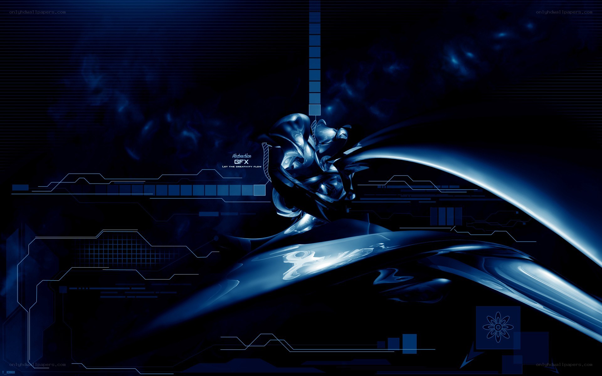 futuristic blue abstract design