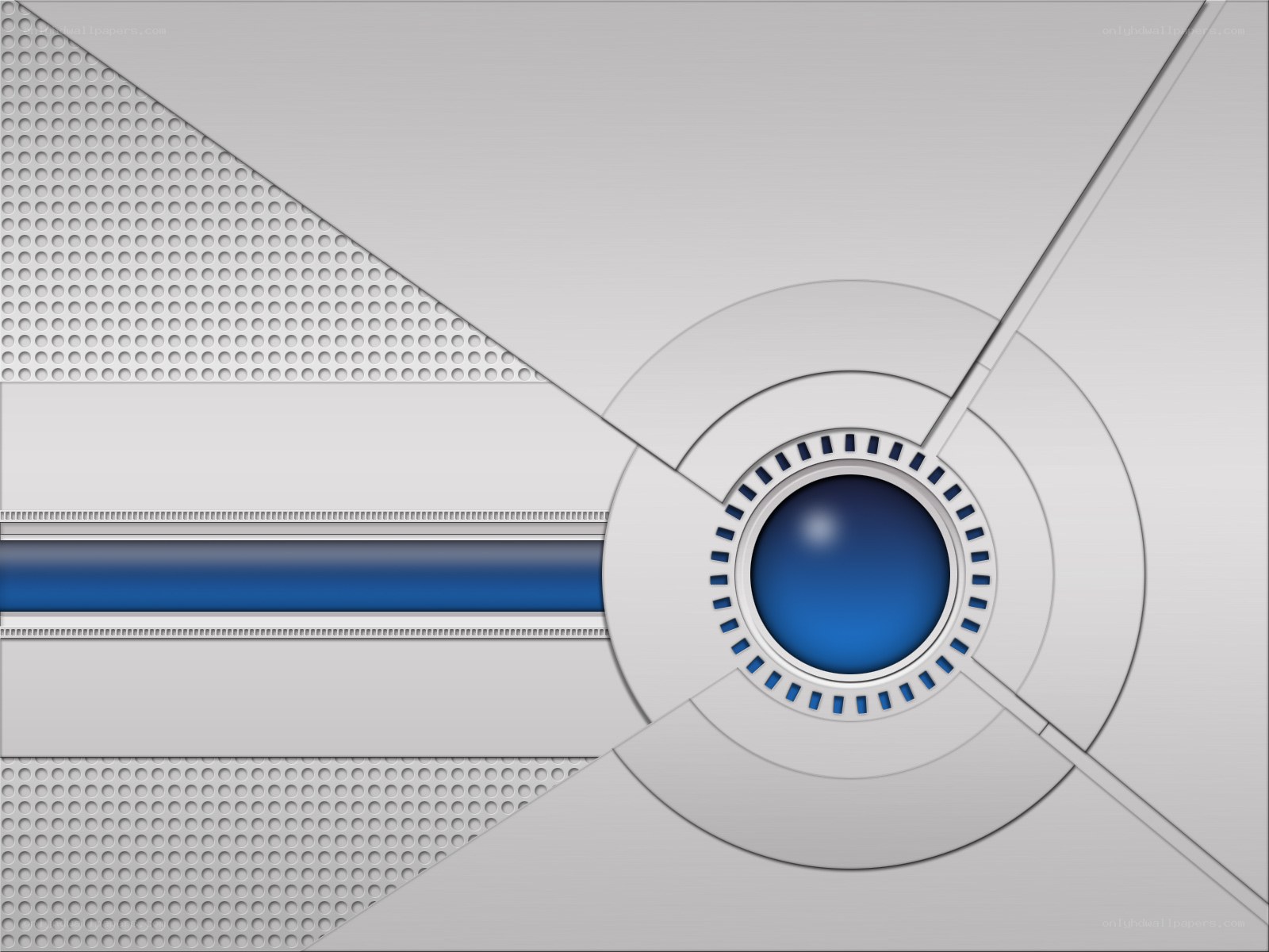 futuristic blue and silver design