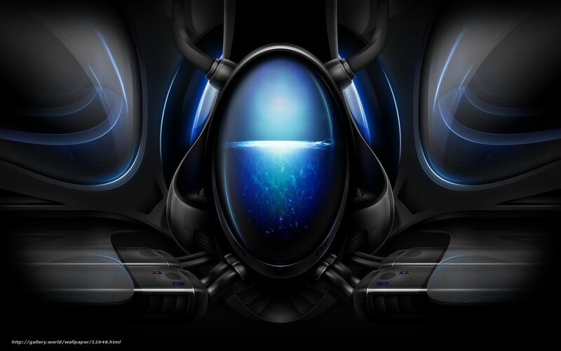 futuristic blue chamber
