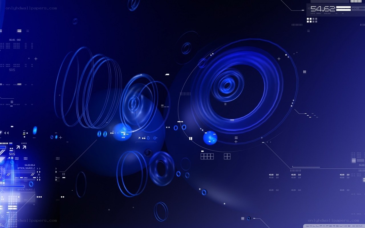 futuristic blue digital interface