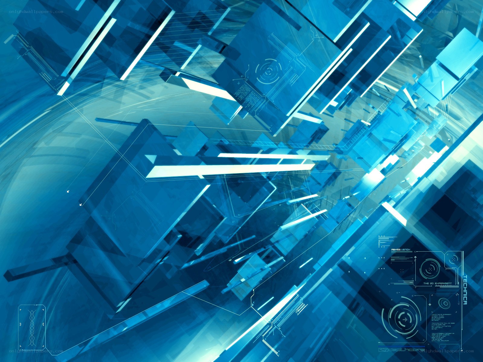 futuristic blue digital interface