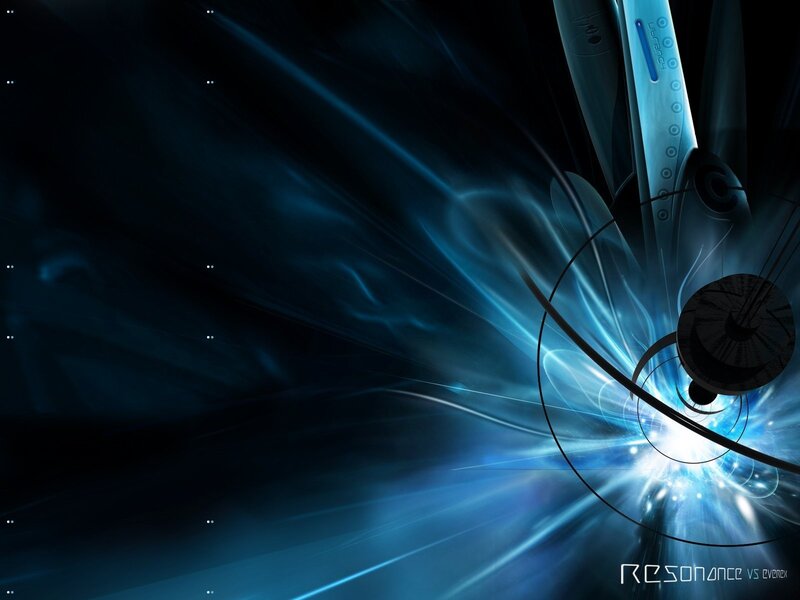 Futuristic Blue Energy Burst