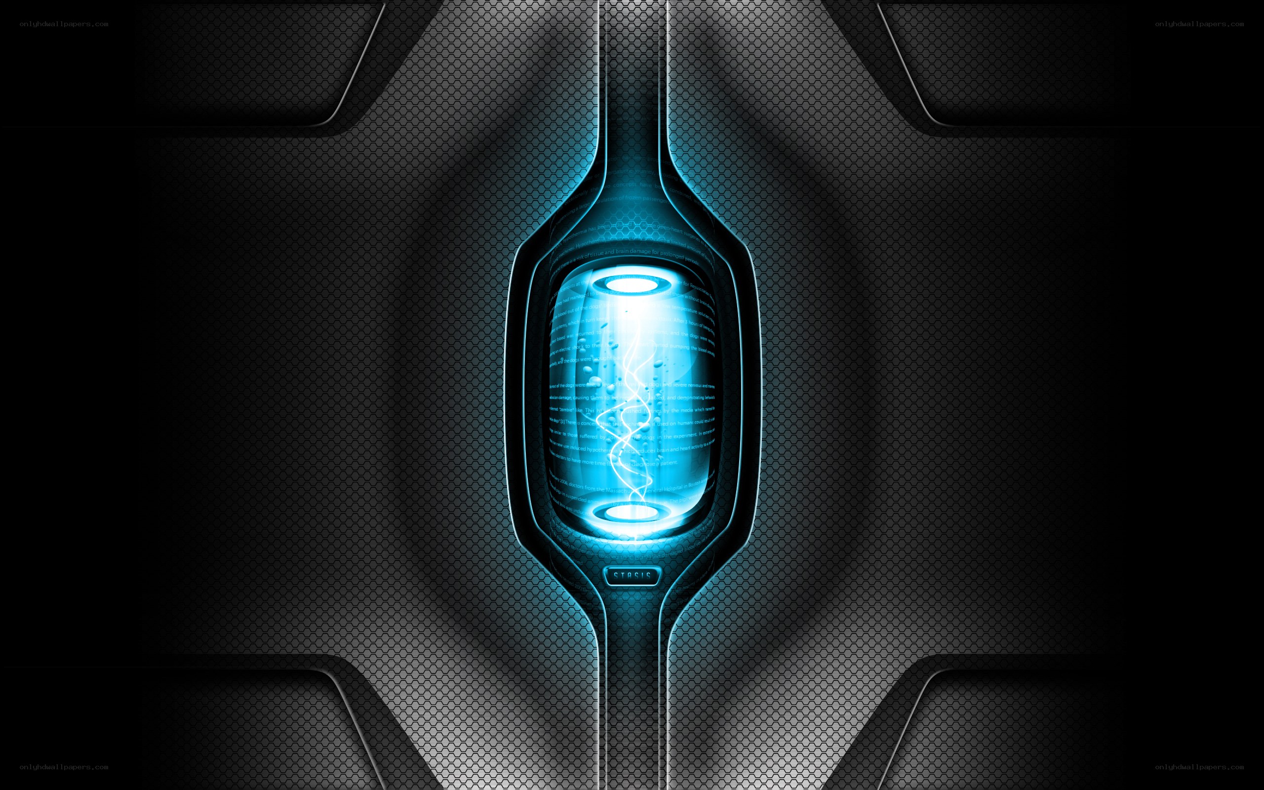 futuristic blue energy core