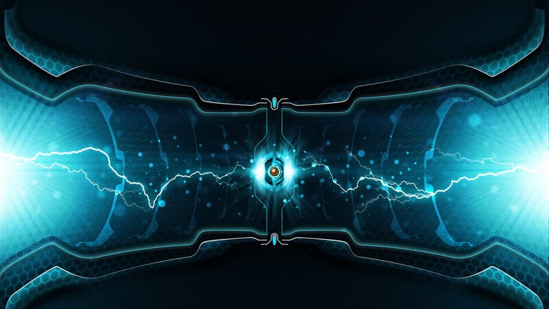 futuristic blue energy core