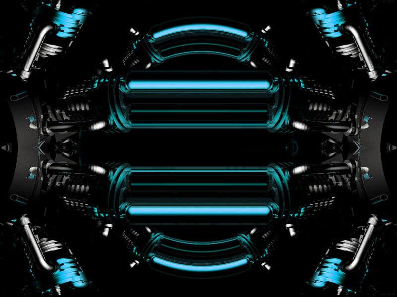 futuristic blue engine design
