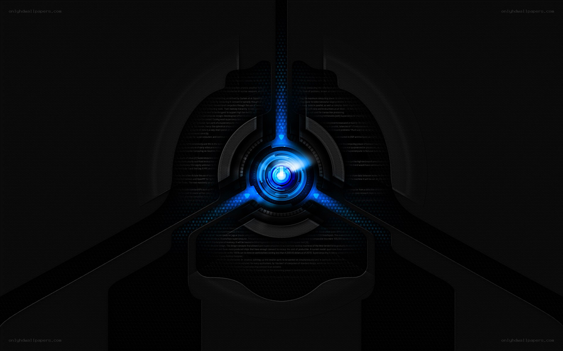 futuristic blue interface
