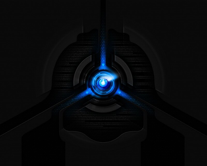futuristic blue interface