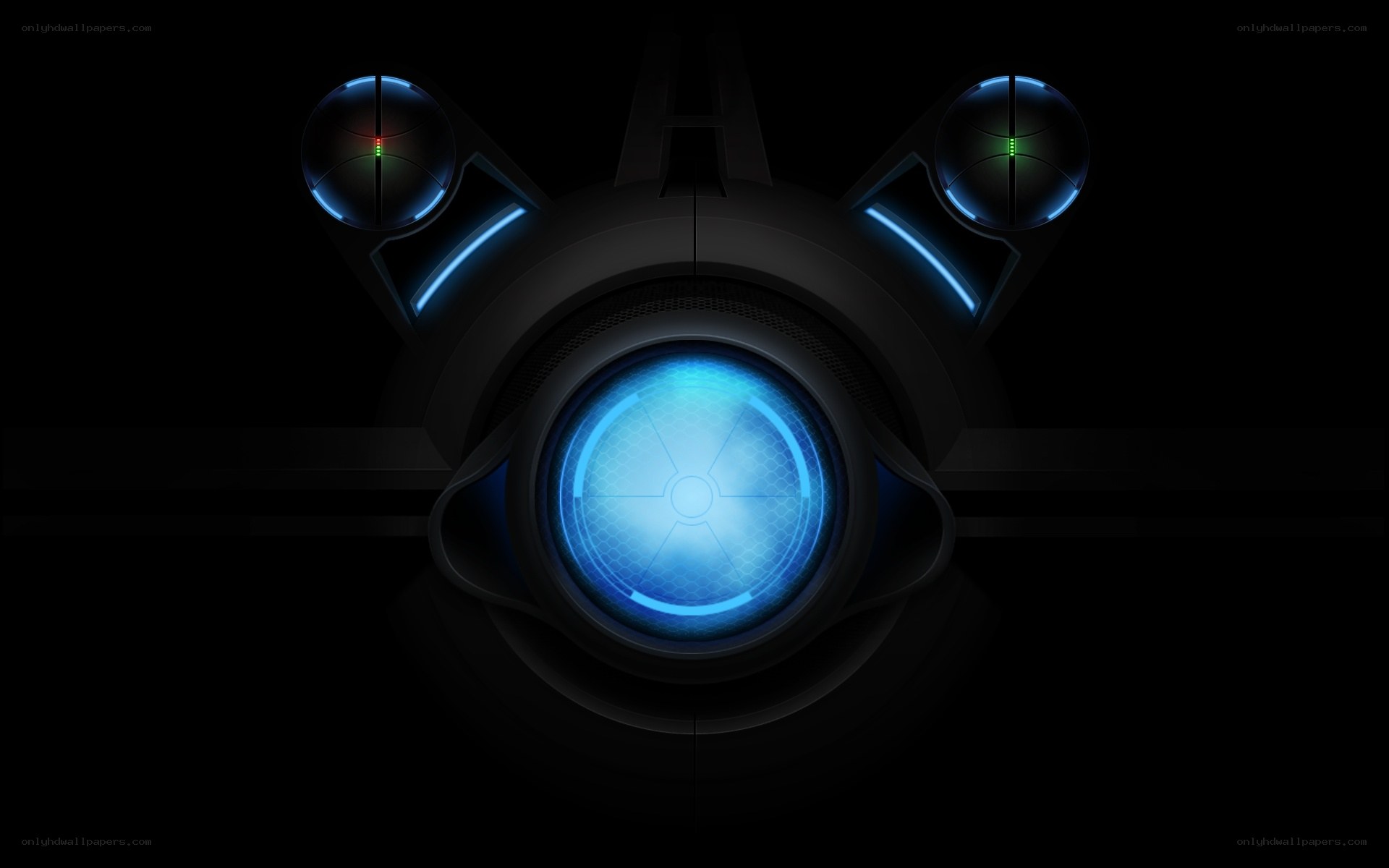 futuristic blue interface