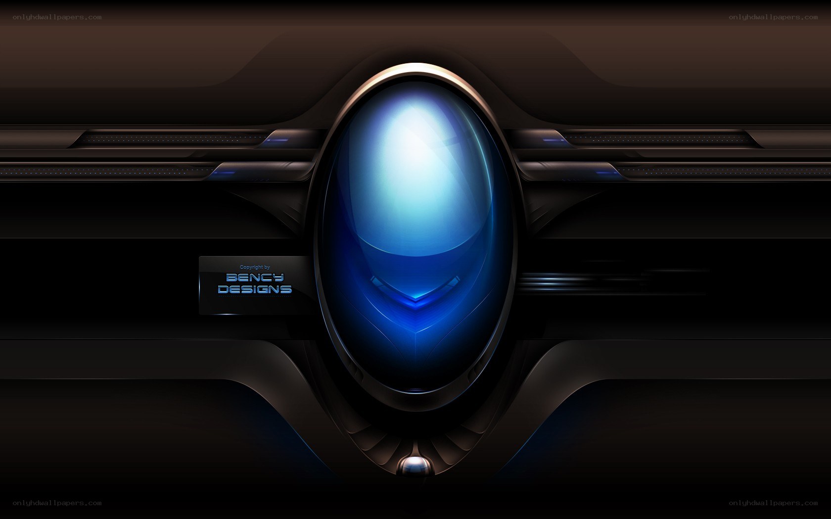 futuristic blue interface design