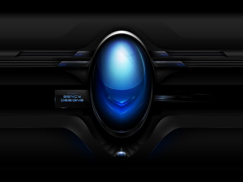 futuristic blue interface design