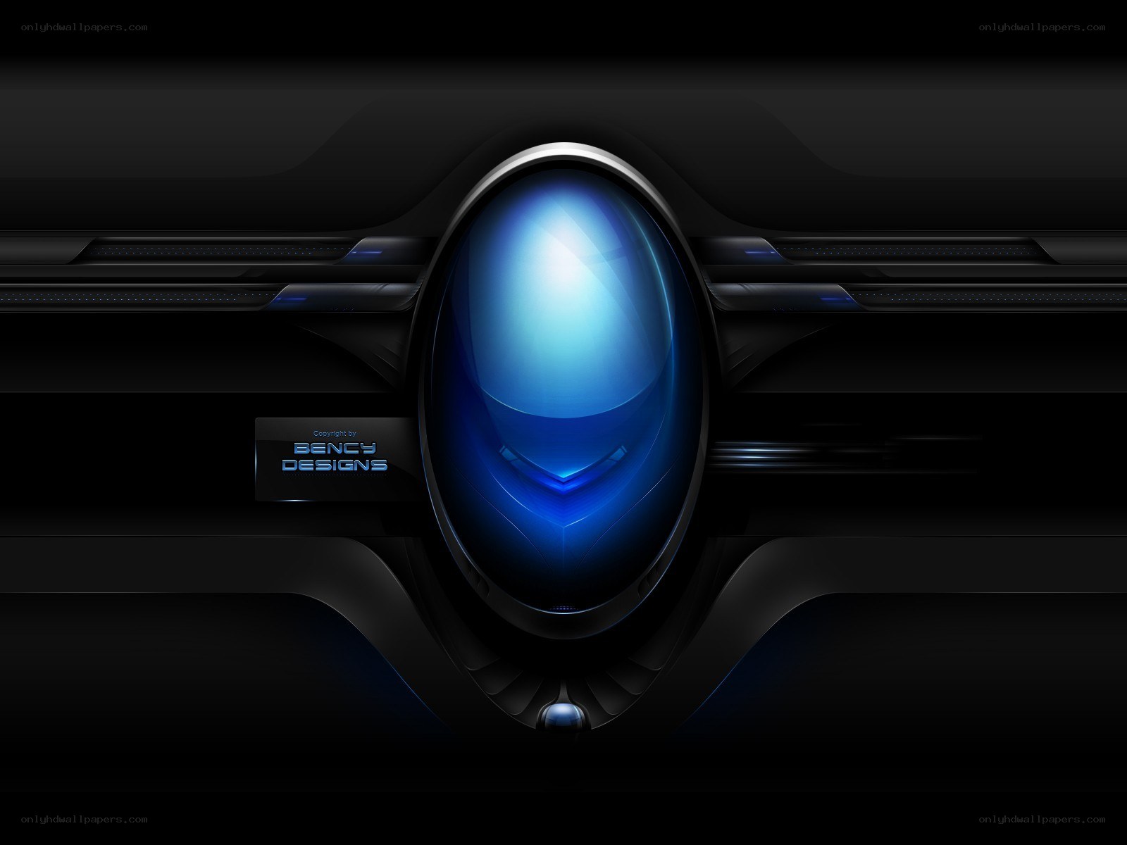 futuristic blue interface design