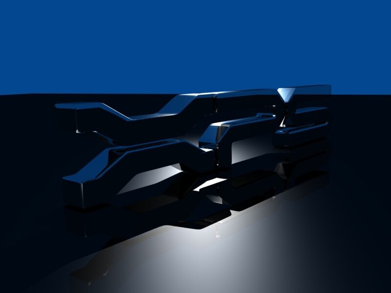 futuristic blue object