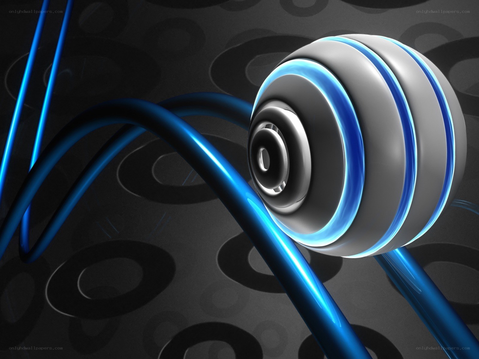 futuristic blue sphere design