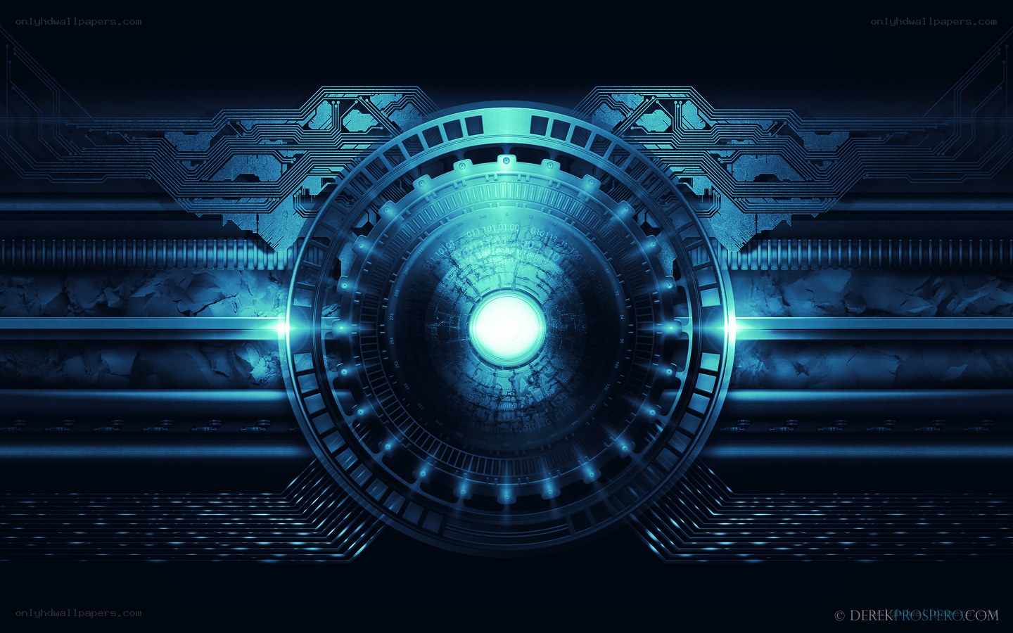 futuristic blue technology