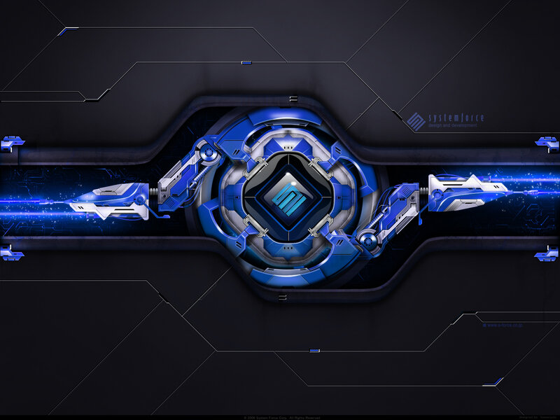 futuristic blue technology design