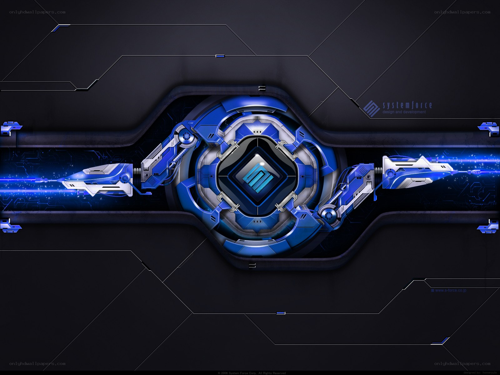 futuristic blue technology design