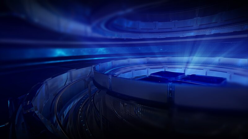 futuristic blue tunnel