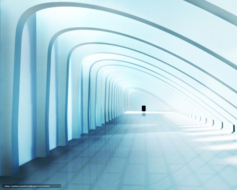 futuristic blue tunnel