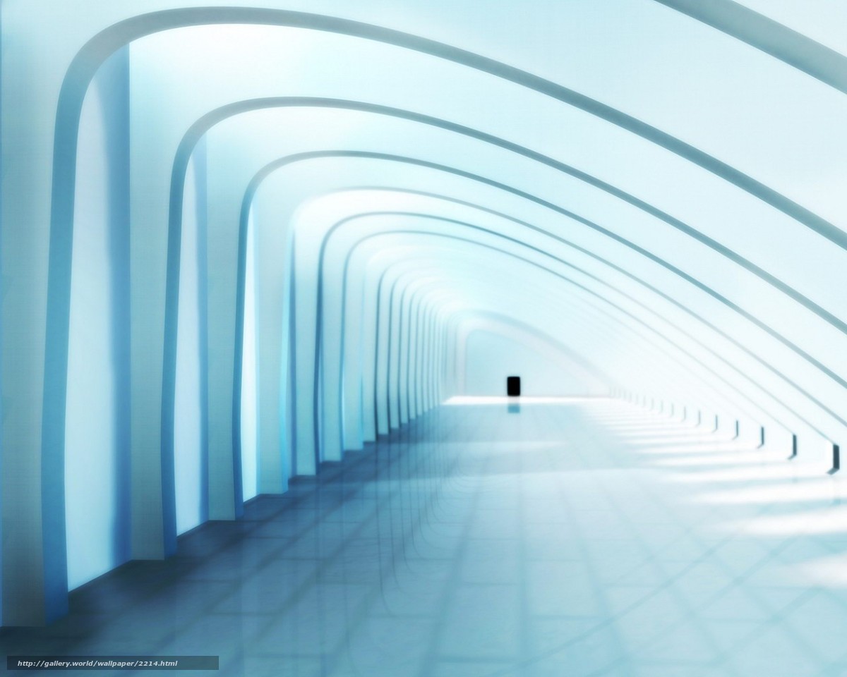 futuristic blue tunnel