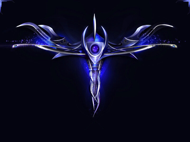 futuristic blue weapon design