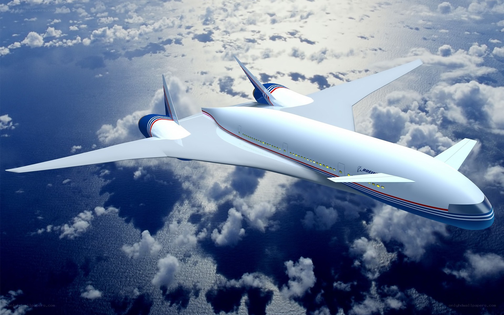 futuristic Boeing aircraft