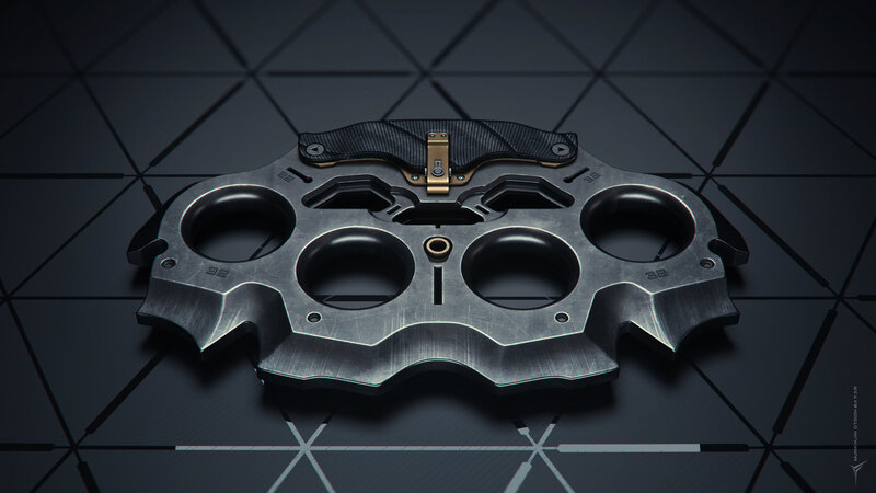 Futuristic Brass Knuckles