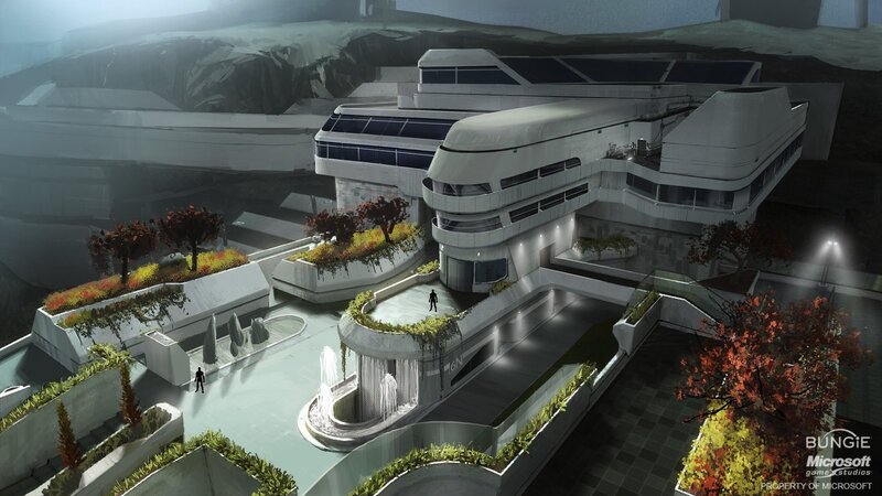 Futuristic Building Complex — White, Dramatic