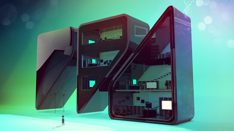 Futuristic Building Cutaway