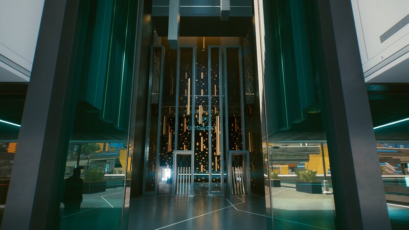 Futuristic Building Entrance