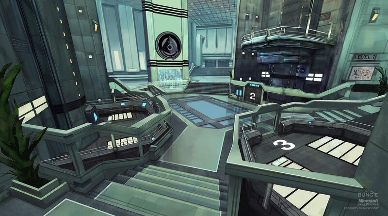 Futuristic Building Interior — Gray, Neutral