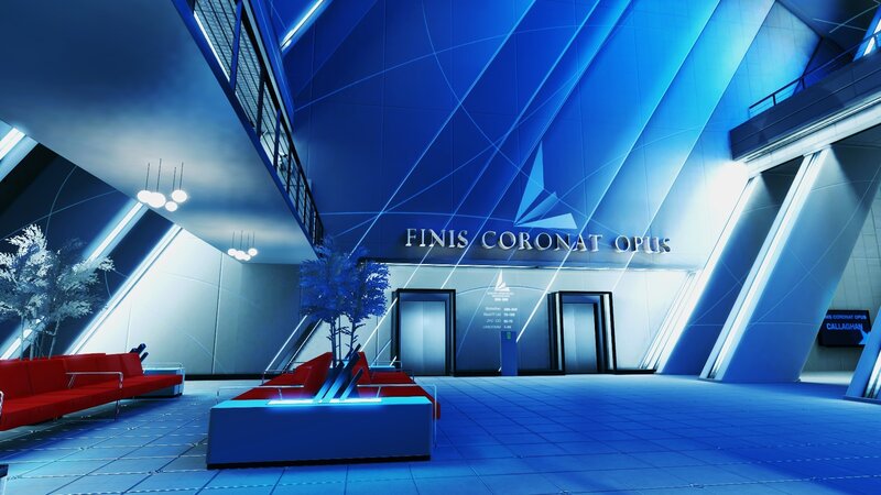 Futuristic Building Lobby
