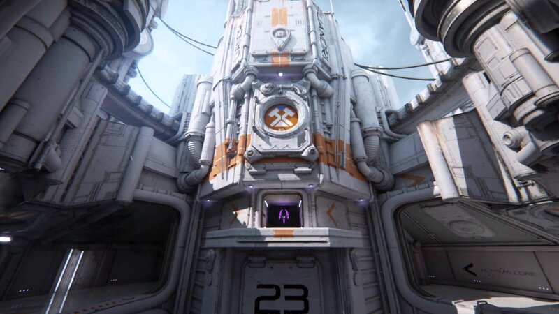 Futuristic Building Structure — White