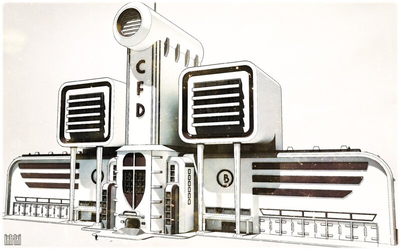 Futuristic Building — White