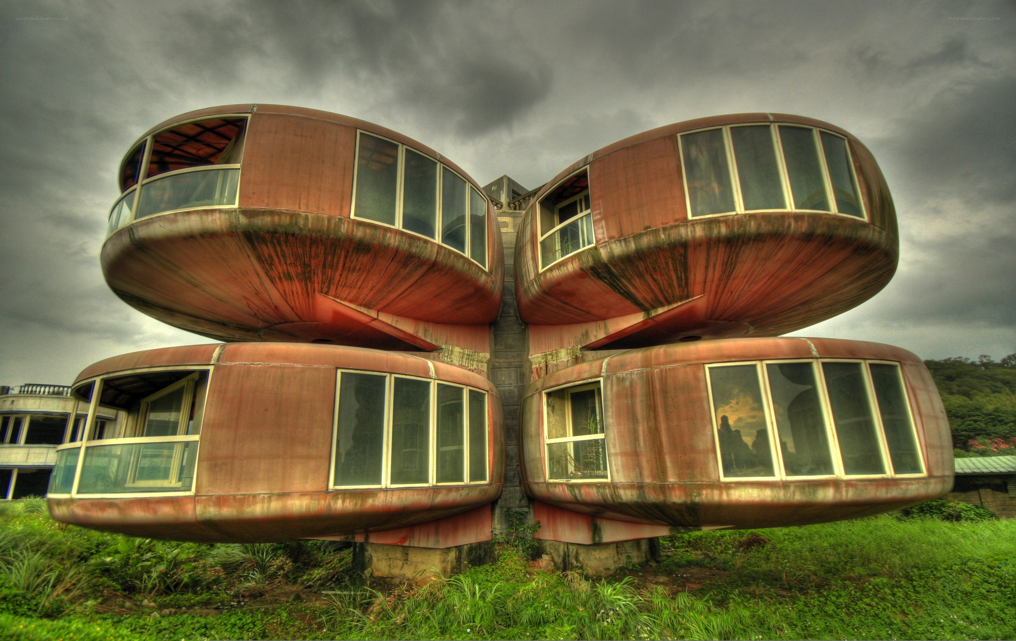 futuristic butterfly house