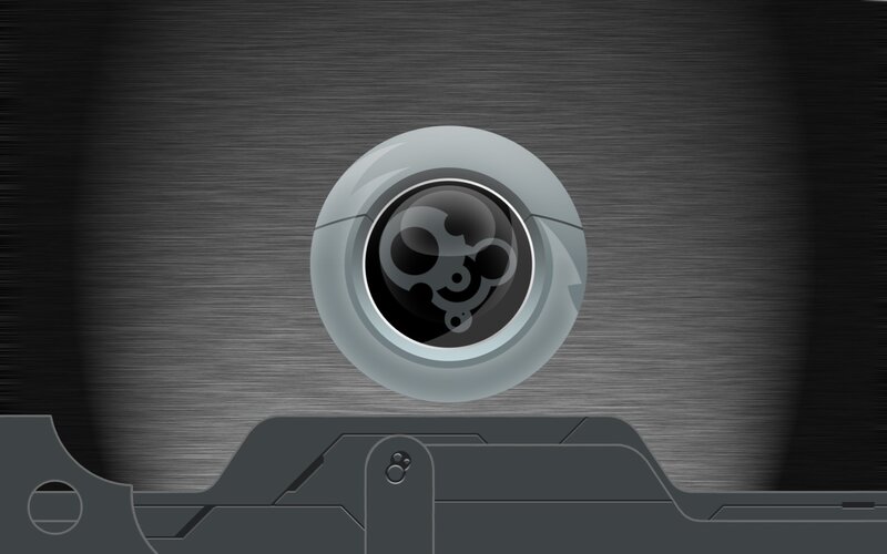 futuristic camera lens