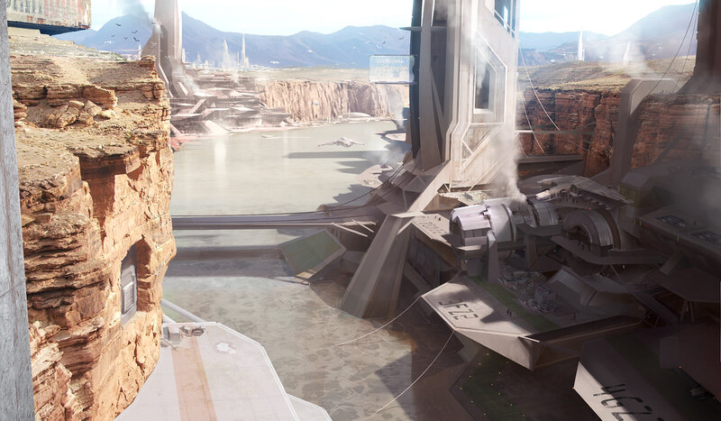 Futuristic Canyon City — Brown