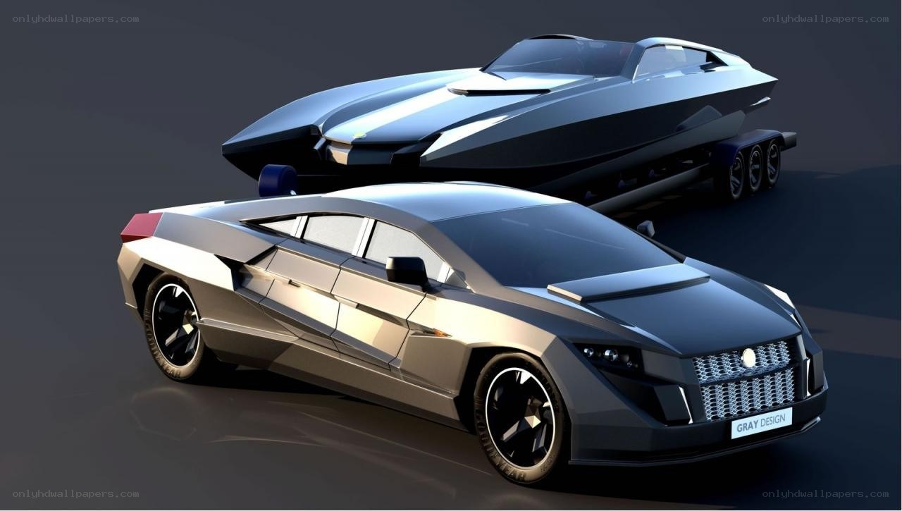 futuristic car and boat design