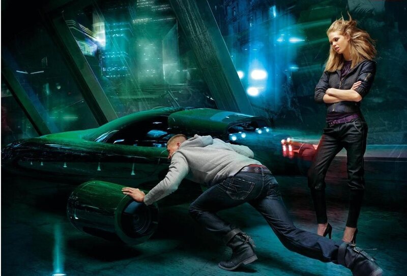 futuristic car and models