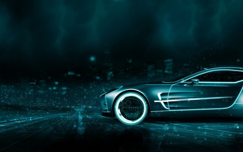 Futuristic Car — Blue