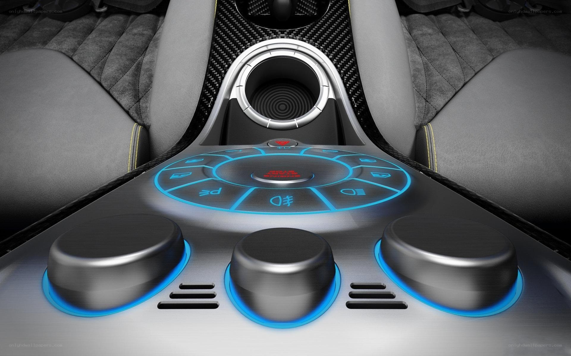 futuristic car center console