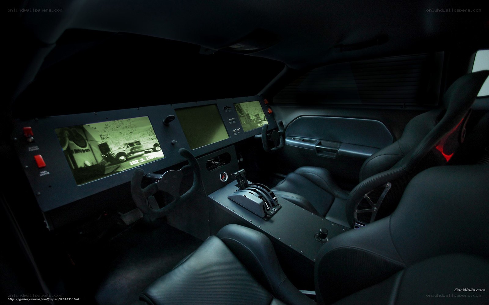 futuristic car cockpit interior