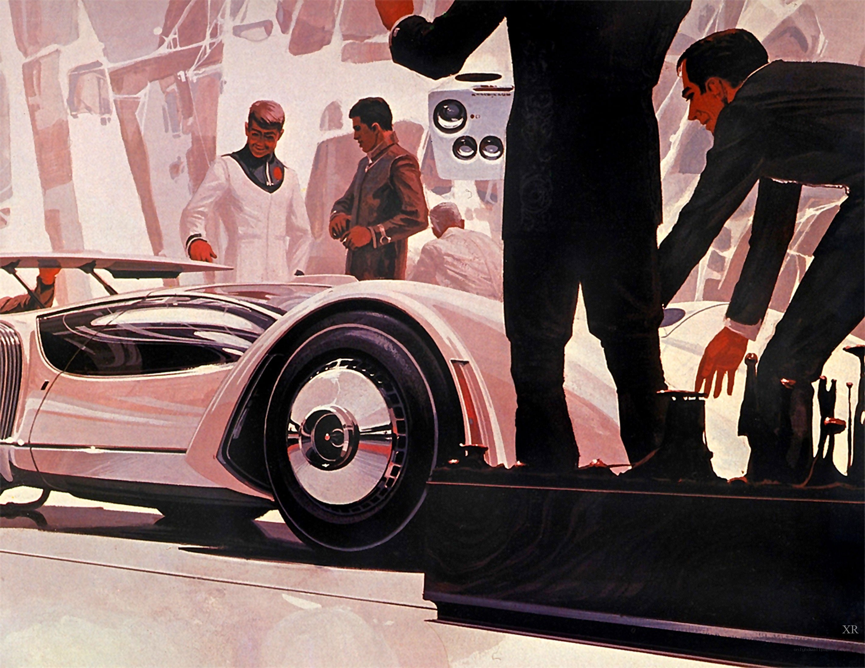 Futuristic car concept art