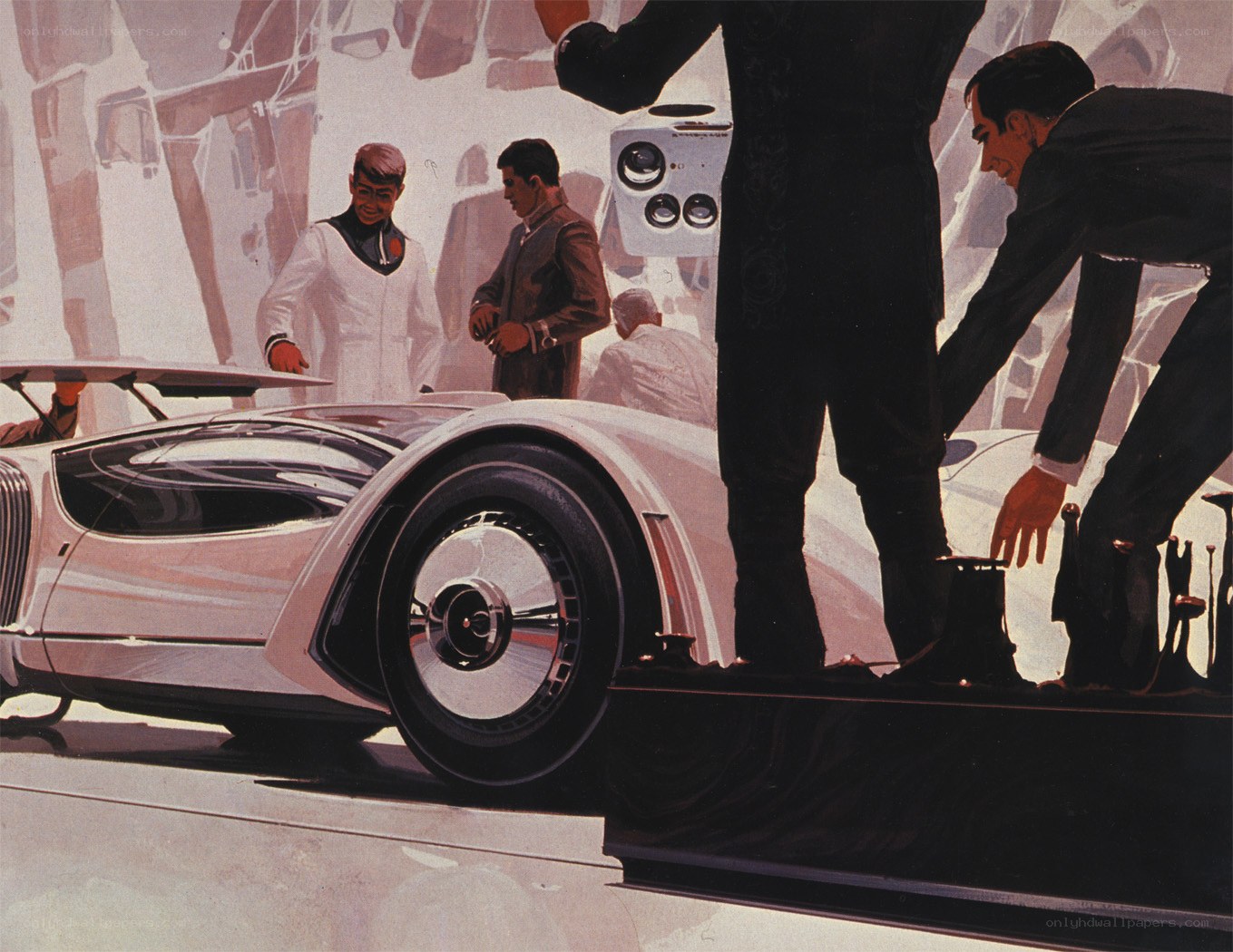Futuristic car concept art