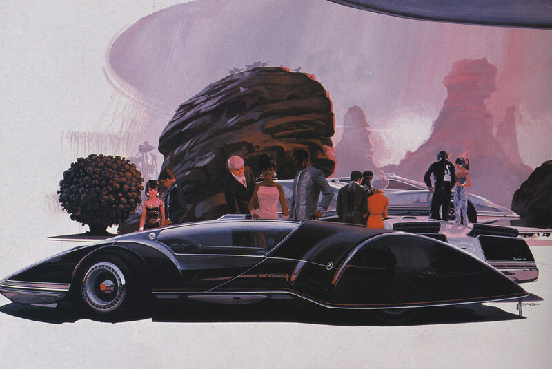 Futuristic car concept art