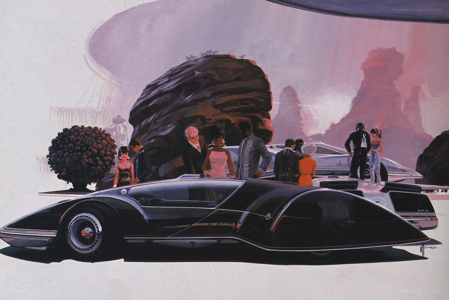 Futuristic car concept art