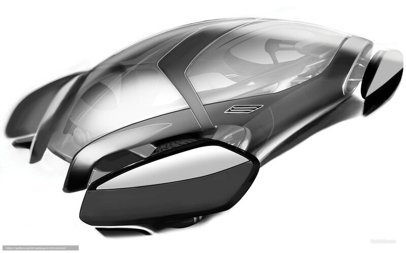 Futuristic Car Concept — Black