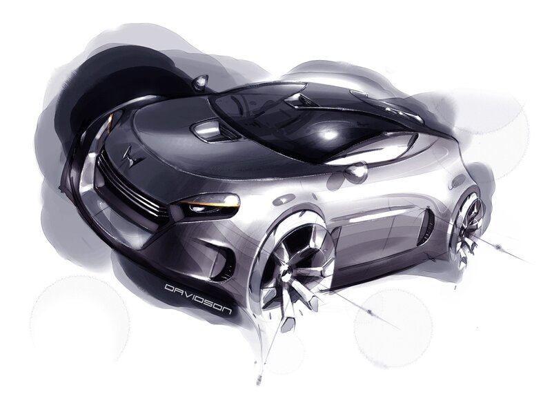 Futuristic Car Concept — Gray, Dynamic