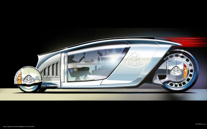 Futuristic Car Concept — Silver, Dramatic